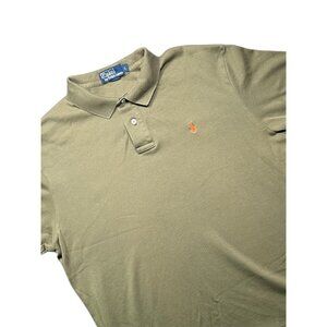Polo By Ralph Lauren Polo Shirt Mens L Green Cotton Solid Short Sleeve Collared